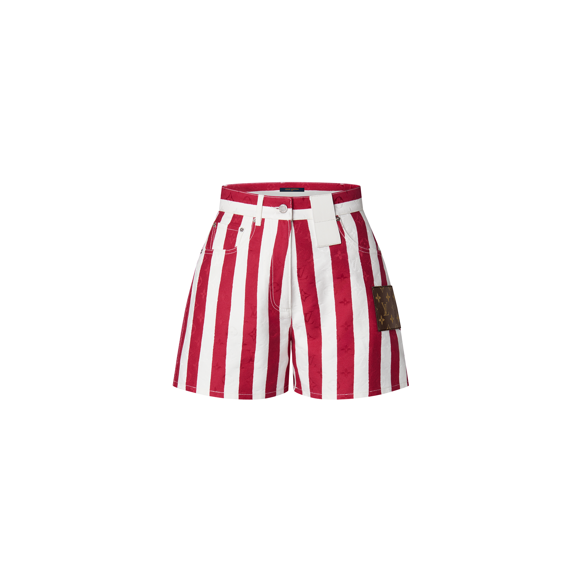 Striped on sale jean shorts